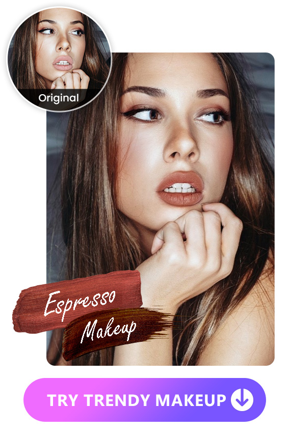 Try espresso makeup filter with Vivid Glam